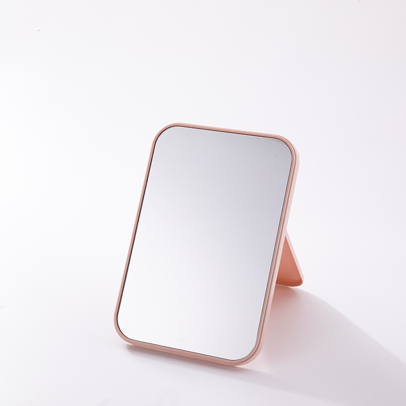 Super claro Mesa pequeño espejo escritorio plegable espejo de maquillaje estilo ins espejo estudiante simple oficina dormitorio
