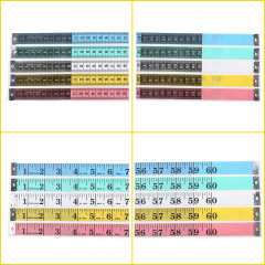 Five-color yin and yang version tailor's ruler 150cm 60inch color tape ruler widened and thickened clothing measuring ruler soft ruler