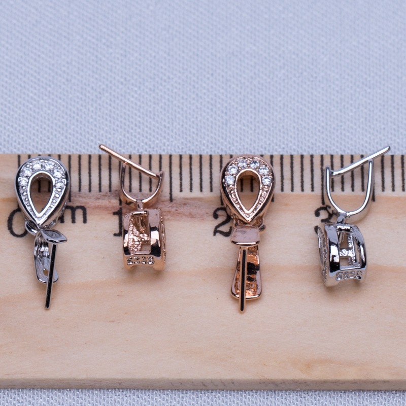 diy项链扣子接头扣连接扣夹扣配件玉坠扣瓜子扣925银吊坠扣头卡扣