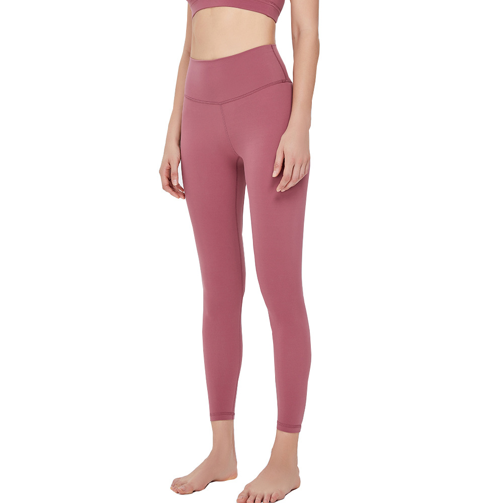 Cruz-frontera nuevo vientre desnudo formación pantalones de yoga mujeres en forma de Y cintura alta cadera elevación pantalones de fitness correr Pantalones deportivos desgaste exterior
