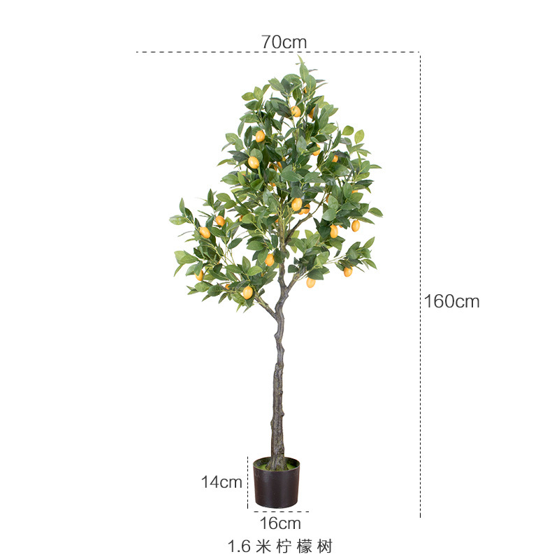 Simulación de limón fruta árbol bonsai naranja árbol bonsai simulación planta verde simulación árbol interior decoración falsa planta verde