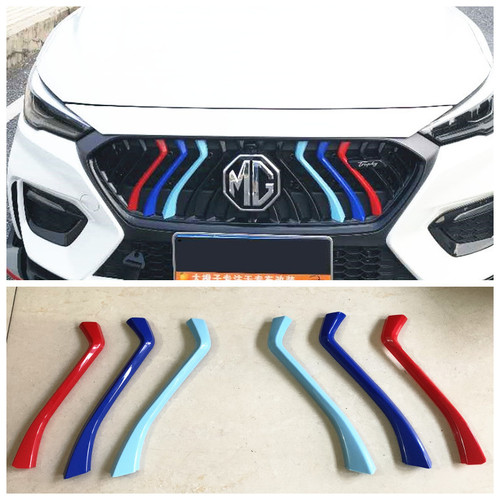 Suitable for 20 models of MG 6 center grille trim, third generation MG 6 MGHS three-color strip pilot front grille decorative sticker