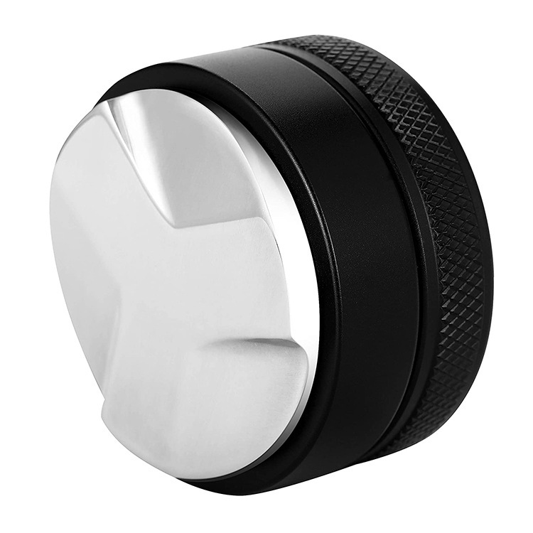 Prensa de café de acero inoxidable con altura ajustable y doble cabeza