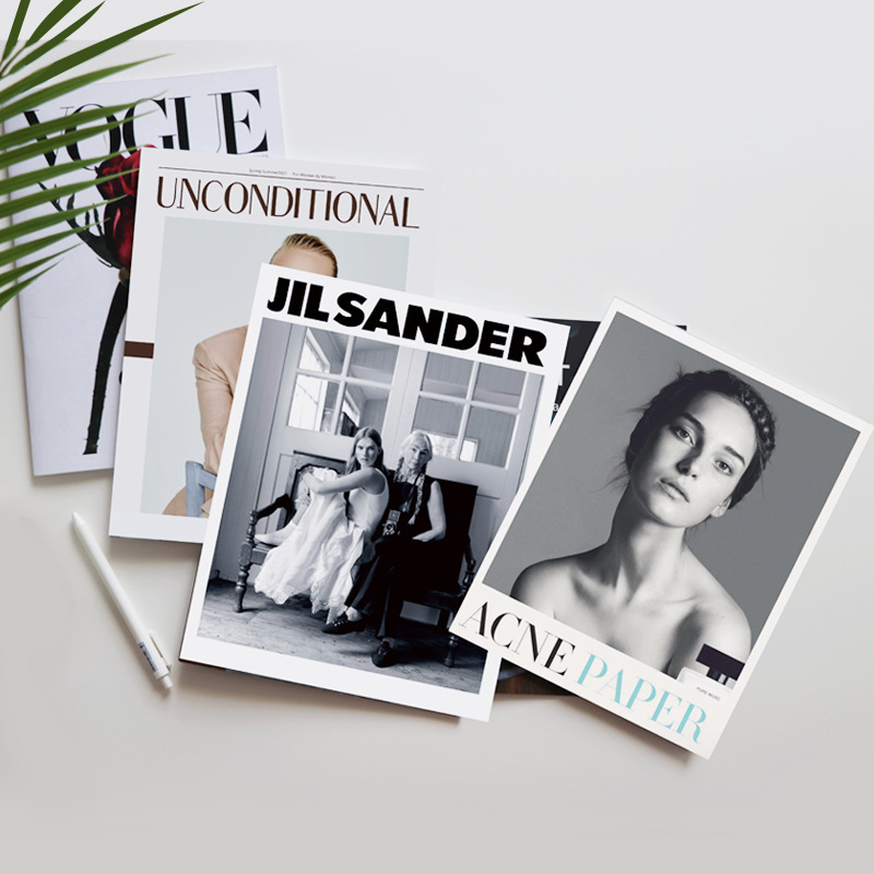 English full-color magazine photo props ins style fashion picture album model room decoration with street photo in hand