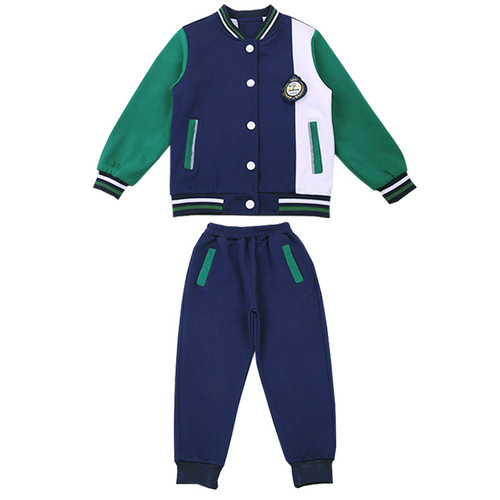 School uniform set for primary school students, autumn and spring, college style, children's first grade class uniform, kindergarten uniform, sports baseball uniform