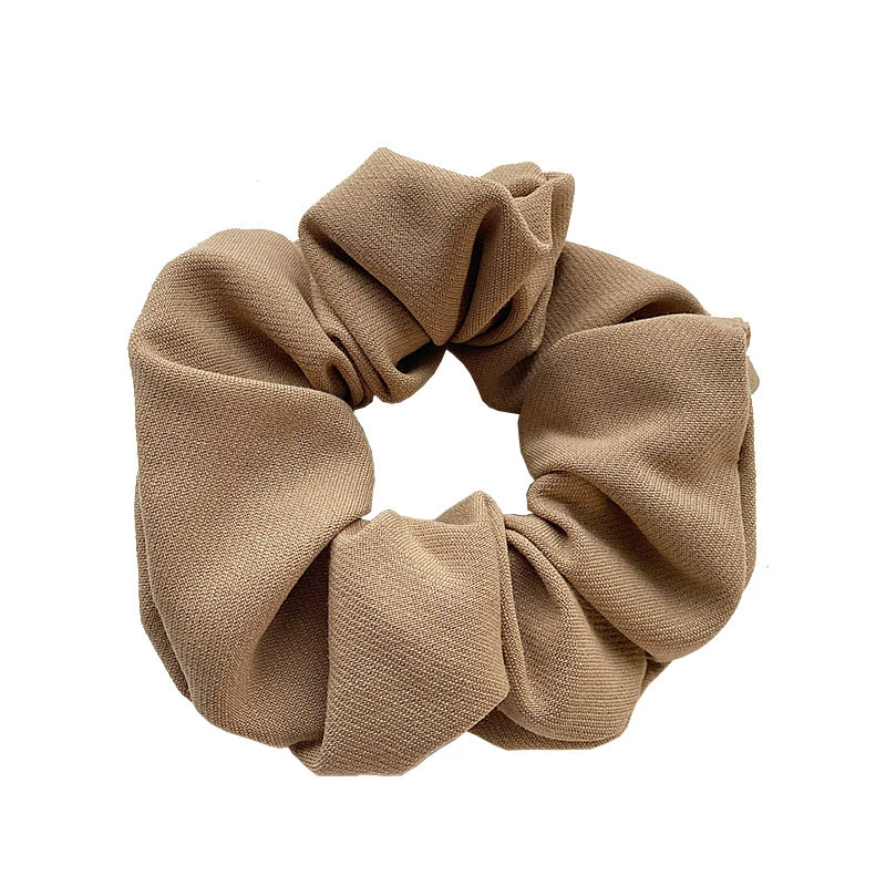 Стричьё для хвоста Hair Scrunchie, палитра молочно-авторская, французский стиль, мягкая резинка 5 см