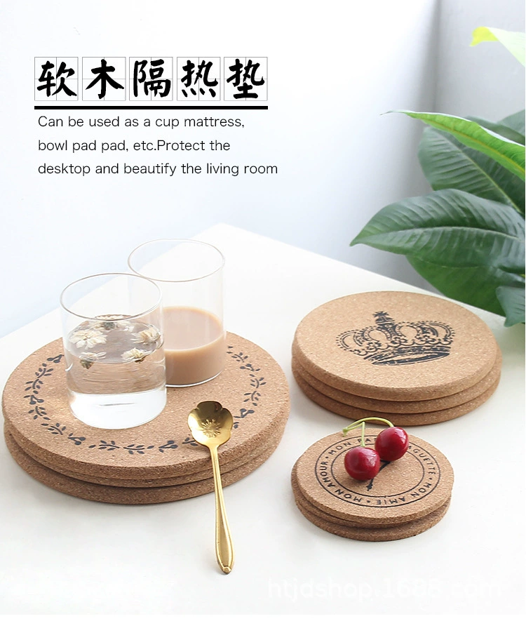 Трансграничный источник креативный Теплоизоляционный пробковый коврик квадратные круглые подставки впитывающий защитный коврик для обеденного стола коврик для горшка