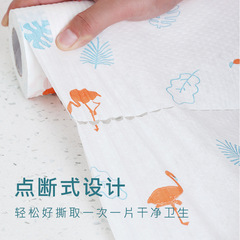 Thickened printed non-stick lazy cloth kitchen disposable dishwashing cloth woven dry and wet two-in-one cleaning rag