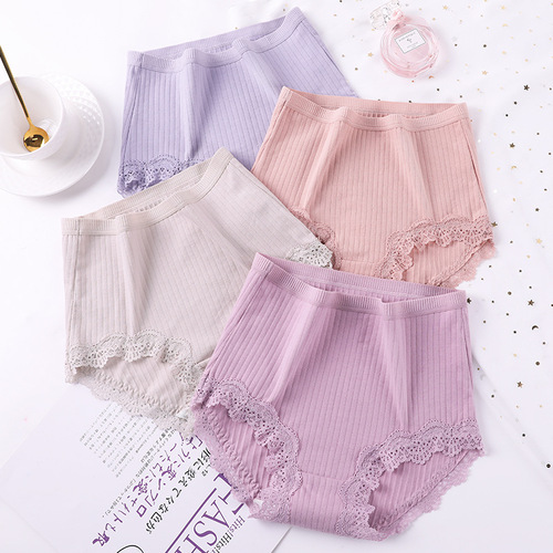 High-waist pure cotton women's underwear, full-cotton gusset, mother's pants for middle-aged women, plus size, new style
