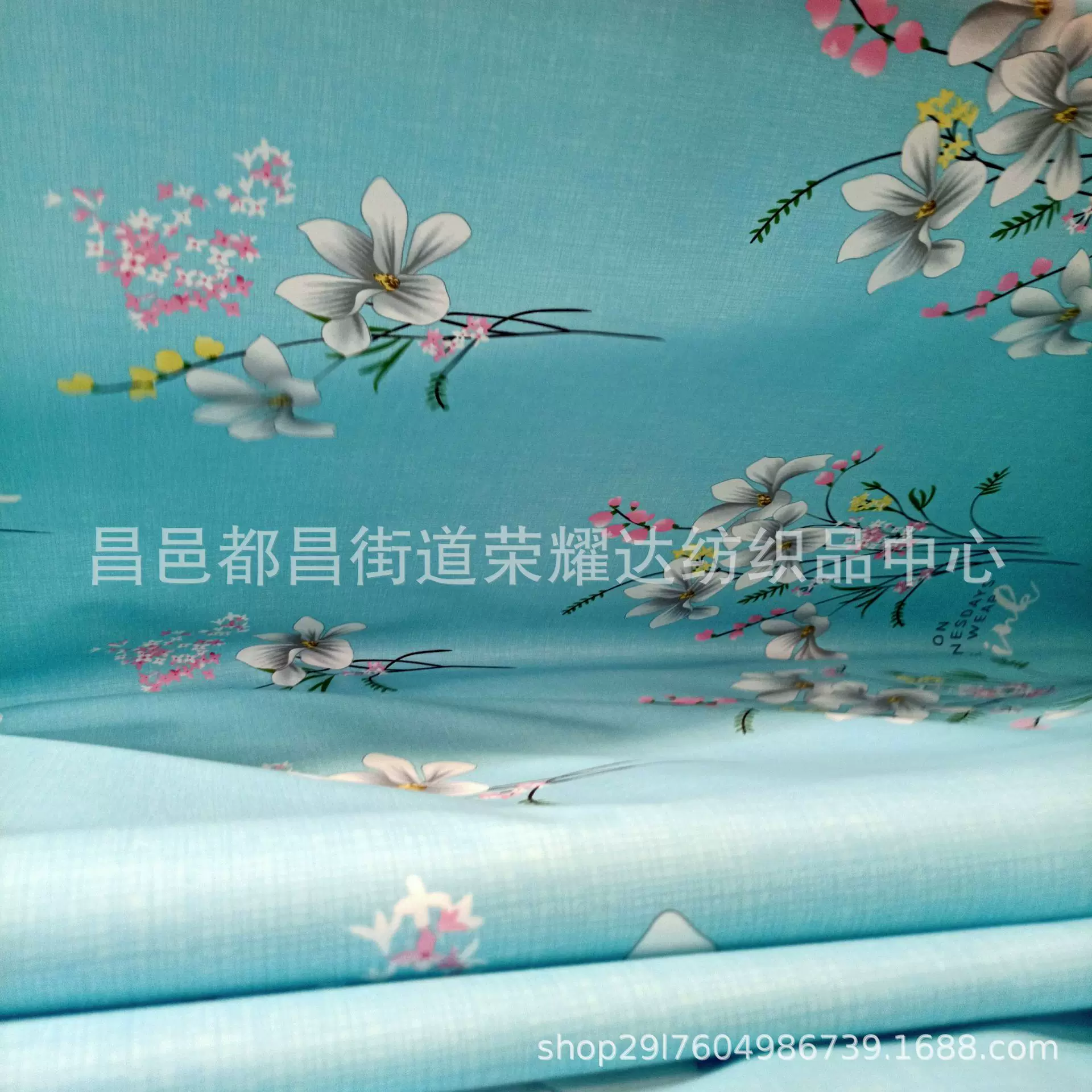 涤纶磨毛印花布105g分散涂料印平纹水洗棉植物羊绒床品布印花布