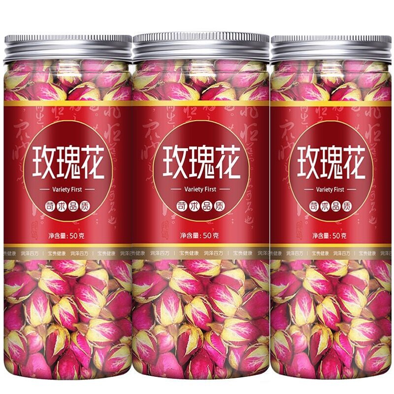 Shandong Pingyin Rose Tea New Sulfur-Free Rose Dried Flower Bud Bottled 50g Bulk 100-500g Herbal Tea Shandong Pingyin Rose Tea New Sulfur-Free Rose Dried Flower Bud Bottled 50g Bulk 100-500g Herbal Tea