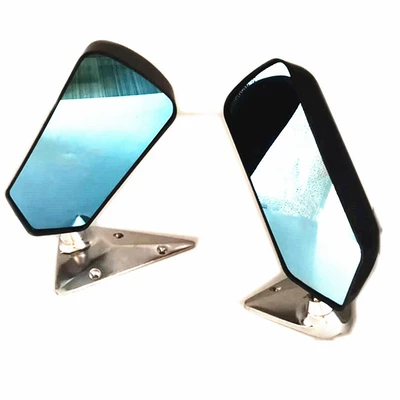 Car modification universal rearview mirror carbon pattern water transfer blue mirror rearview mirror left and right large field of view rearview mirror (Large field of view rear view auxiliary mirror)