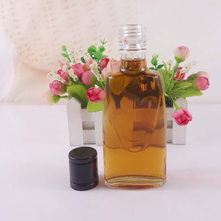 厂家直销高白料150ml扁玻璃酒瓶保健药酒人参酒瓶玻璃瓶空瓶