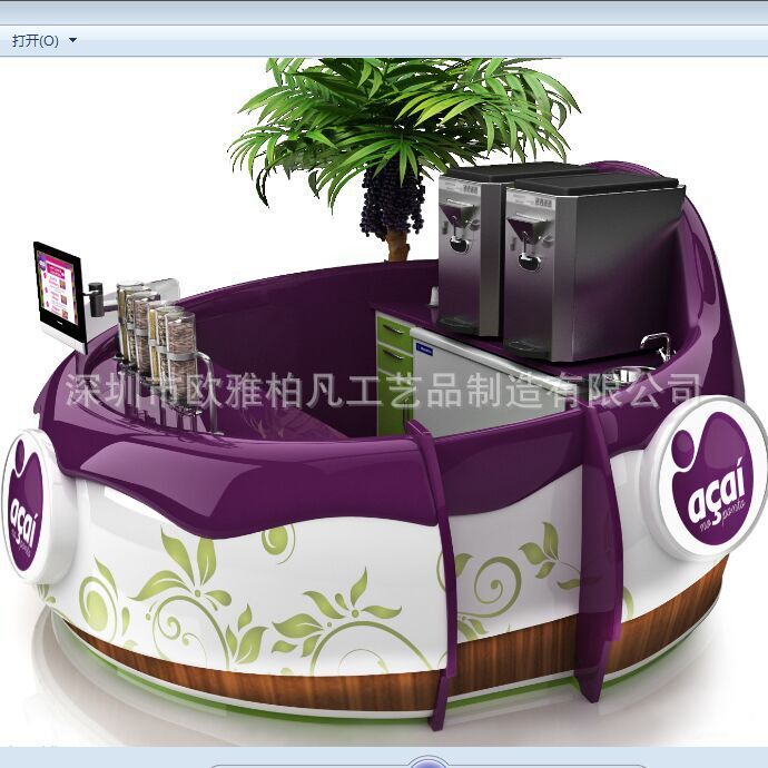 大型购物中心室内外 玻璃钢复古造型售卖亭移动商品售卖车餐车