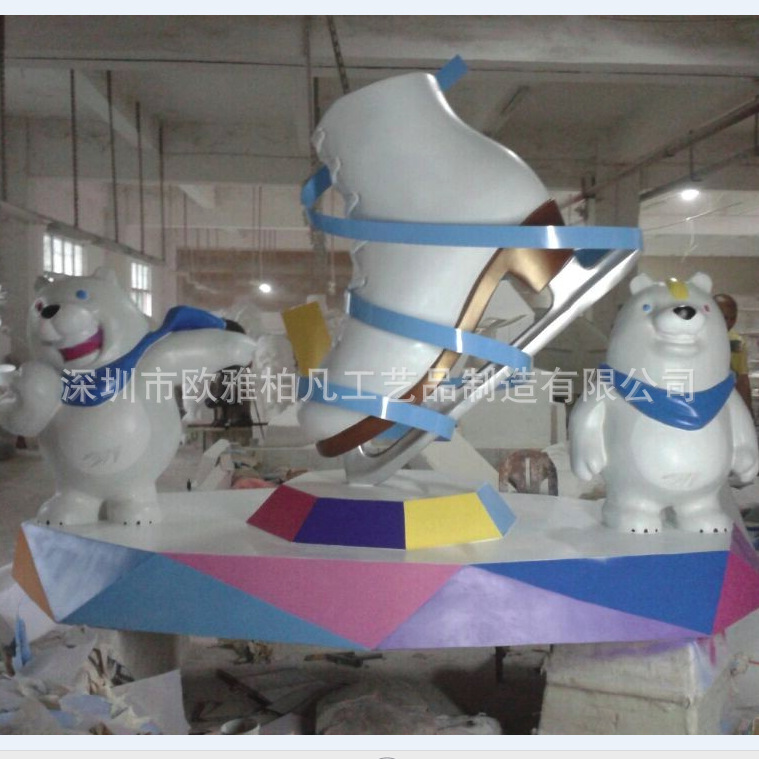 厂家玻璃钢形象公仔品牌卡通动漫影视美陈大型摆件商场潮玩人物