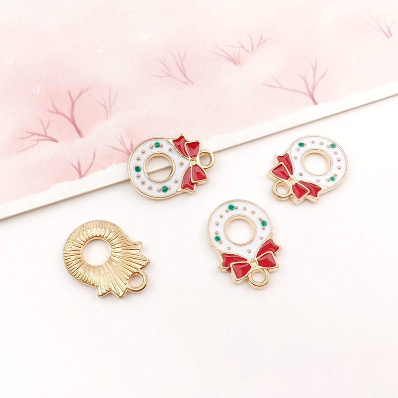 DIY accesorios de la joyería colgante de la joyería árbol de Navidad decoración de Navidad goteo de aceite de aleación de Navidad colgante transfronterizo Venta caliente