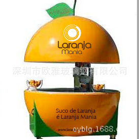 水果餐车玻璃钢 售货车 售货亭 玻璃钢售卖亭 售卖车橘子车西瓜车