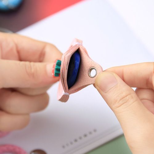 Cartoon drop-shaped access control card holder Creative mini community elevator card buckle sensor AirTag protective cover