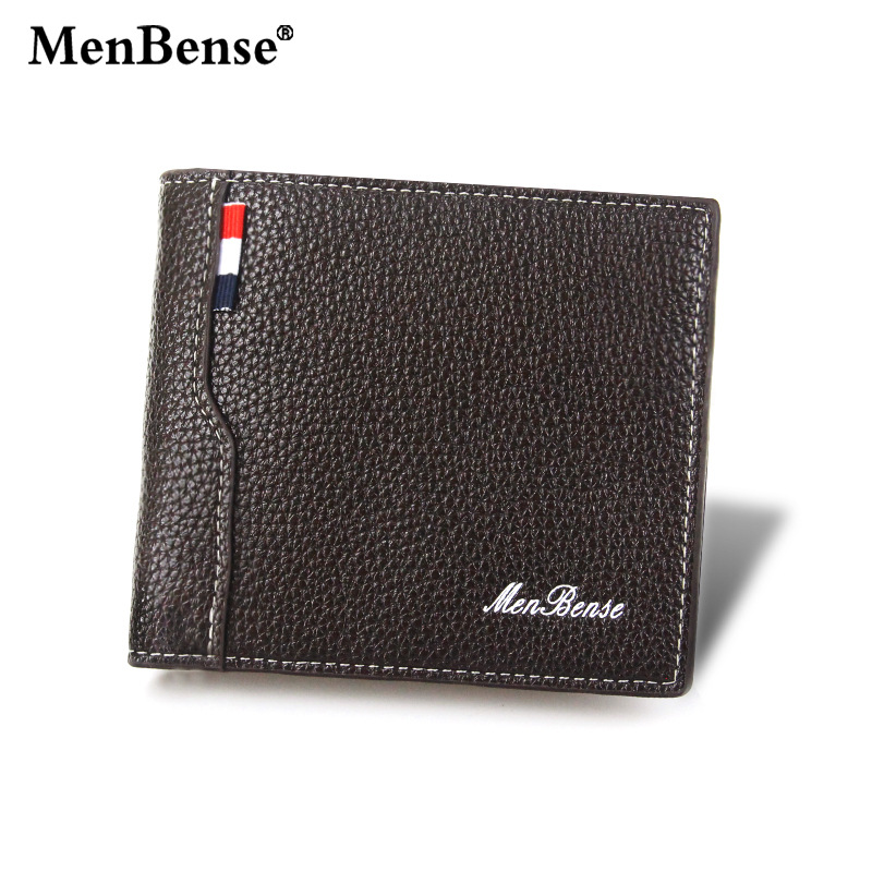 Cartera corta de los nuevos hombres moda lychee patrón cartera de los hombres suministro directo de fábrica entrega de una sola pieza