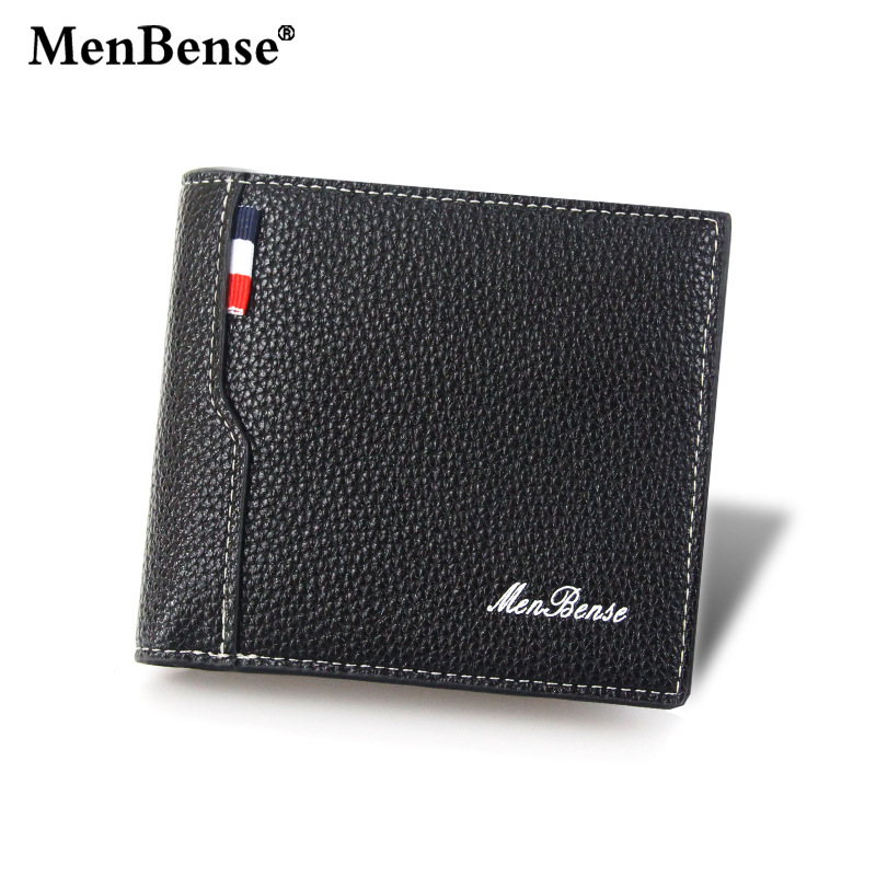 Cartera corta de los nuevos hombres moda lychee patrón cartera de los hombres suministro directo de fábrica entrega de una sola pieza
