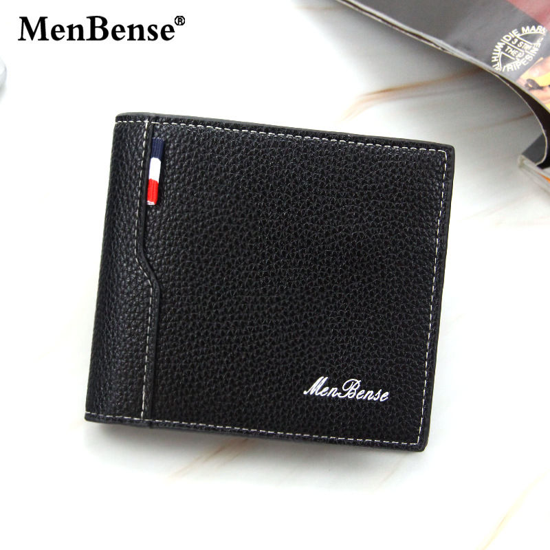 Cartera corta de los nuevos hombres moda lychee patrón cartera de los hombres suministro directo de fábrica entrega de una sola pieza