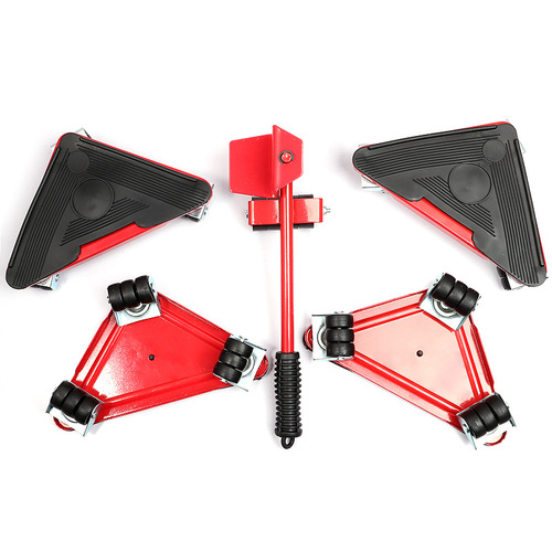 5-piece set of triangular iron moving tools, moving tools, coffee table, furniture shifter, moving heavy objects moving tool