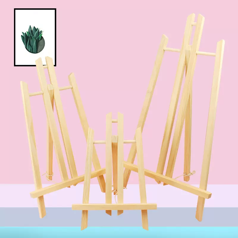 儿童迷你30梯形画架木质桌面小画架展示架台式画架素描美术三角架