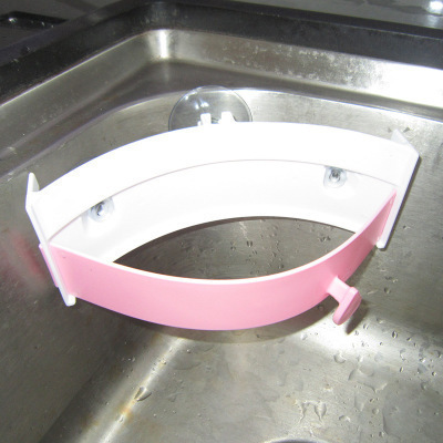 クリエイティブキッチン 3 吸盤シンクゴミ袋ホルダー湾曲したシンククリップオン消臭ゴミ袋ハンガー