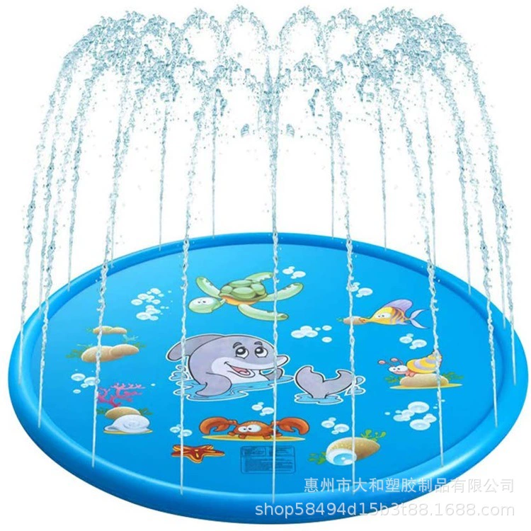 Источник завод прямой ПВХ воды спрей Мат Открытый Играть Игрушка спринклерной коврик детский бассейн воды спрей мат