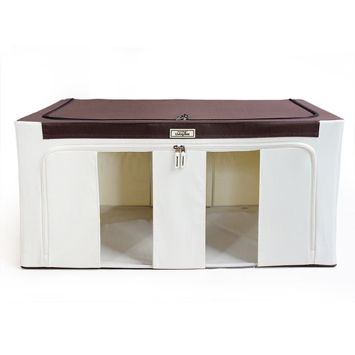 Paisilong Thick Oxford Cloth Storage Box 120L Large Capacity Quilt Down Jacket Four Steel Frame Folding Organizing Box