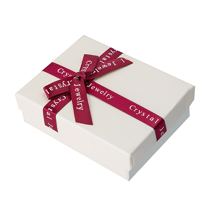 Simple Collar personalizado caja de regalo moda clásico cuadrado joyería caja de embalaje regalo de cumpleaños joyería de una sola pieza de entrega