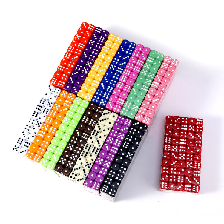 Venta directa de fábrica de alta calidad dados 16mm esquina redonda de color sólido tamiz dados Barra de dados de entretenimiento KTV dados