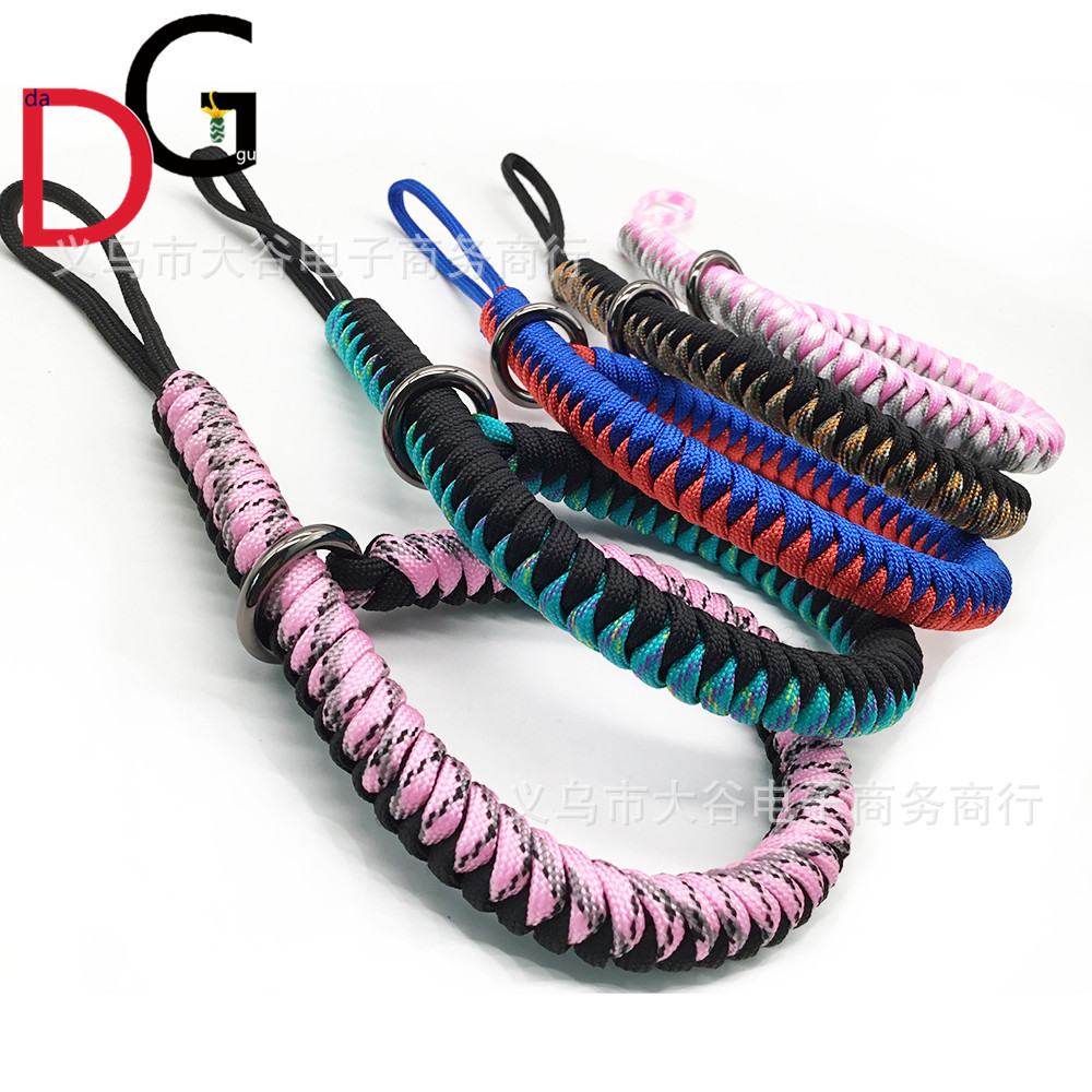 Paraguas al aire libre cuerda de la Cámara correa de muñeca tejida a mano pulsera de supervivencia digital correa de la Cámara anti-Pérdida Anti-caída de la cuerda de la cámara