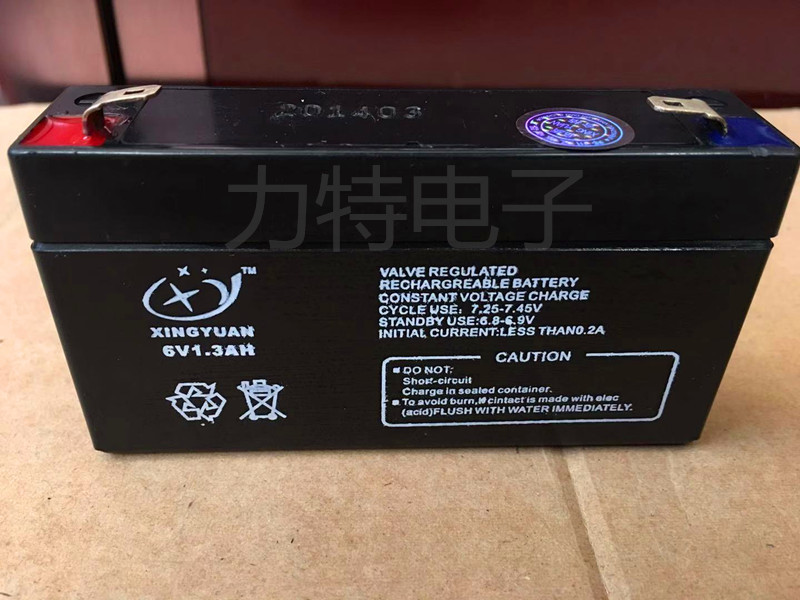 XINGYUAN星源6V1.3AH蓄电池 电子秤 指纹锁 门禁 应急灯专用电池