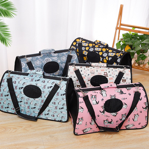 Cat backpack Pipitao multi-color multi-pattern pet multi-functional Oxford cloth portable outing pet bag wholesale