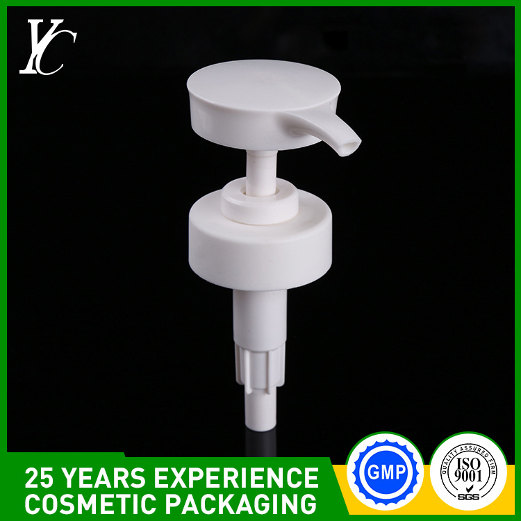 按压乳液泵头化妆品包装厂家批发双层罗牙32/410化妆品塑料泵头
