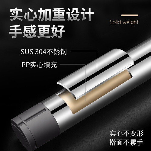USU304 stainless steel adjustable thickness rolling pin pressing household solid dumpling skin baking stick can be printed with LOGO