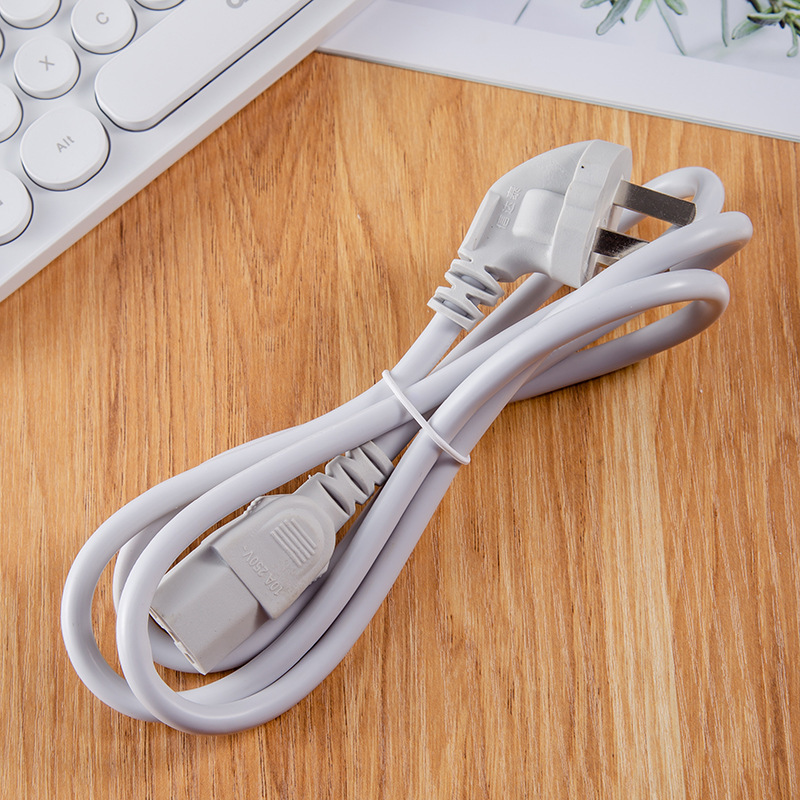 Three-plug pin tail power cord computer notebook fiberglass plug power cord rice cooker cable