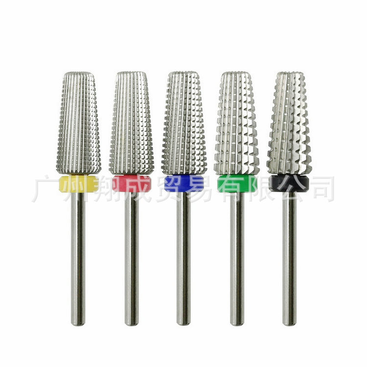 Nueva manicura cinco en uno cabeza de molienda de acero de tungsteno rápido removedor de esmalte de uñas Gel exfoliante mano izquierda y derecha Universal 5 y 1