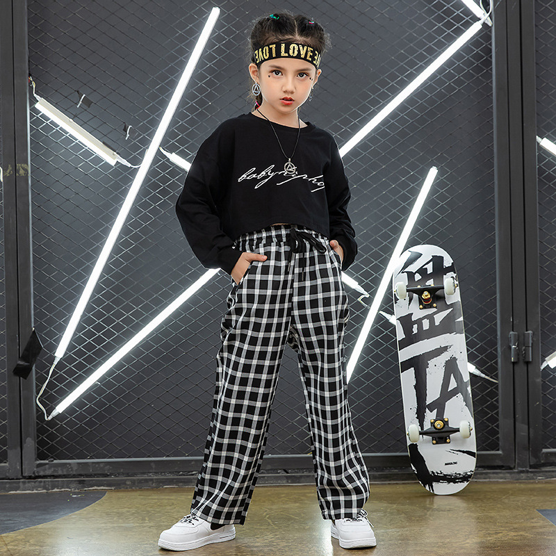 Ropa para niños de niñas 2020 nueva ropa de moda ropa de rendimiento de danza de Jazz de niñas traje de hip hop para niños modelo de pasarela moda cool
