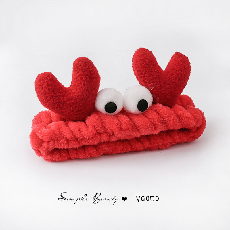 Me gustas Zhao Lusi mismo estilo lavado de cara banda para el cabello Corea del Sur Internet celebridad simple máscara de lavado banda para el cabello Mujer