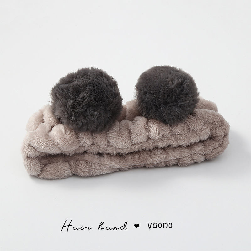 Me gustas Zhao Lusi mismo estilo lavado de cara banda para el cabello Corea del Sur Internet celebridad simple máscara de lavado banda para el cabello Mujer