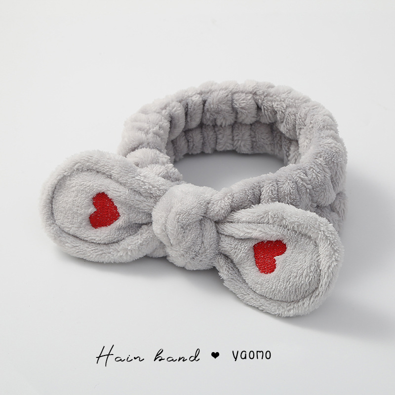 Me gustas Zhao Lusi mismo estilo lavado de cara banda para el cabello Corea del Sur Internet celebridad simple máscara de lavado banda para el cabello Mujer