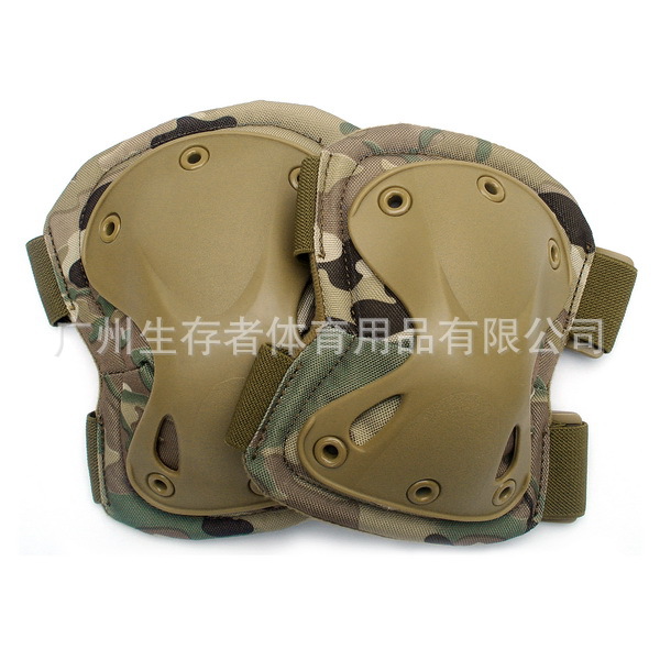 Diamante táctico rodillera codo almohadilla de cuatro piezas ventilador militar CS montañismo al aire libre ciclismo deportes equipo de protección táctico diamante rodillera