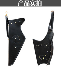 傳統弓弓囊弓袋 黑色皮質弓包 戶外射箭室內弓箭比賽手工製作弓套