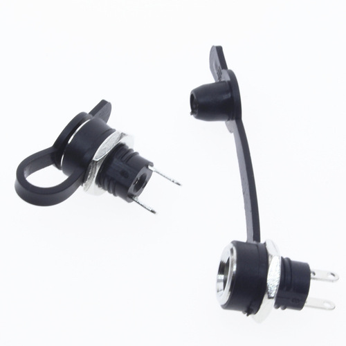 DC-022B full copper DC power socket diameter 5.5*2.1/5.5*2.5MM with nut DC socket 2 feet