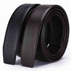 時尚頭層牛皮包邊自動皮帶帶條 真皮男士腰帶光帶身男士皮帶