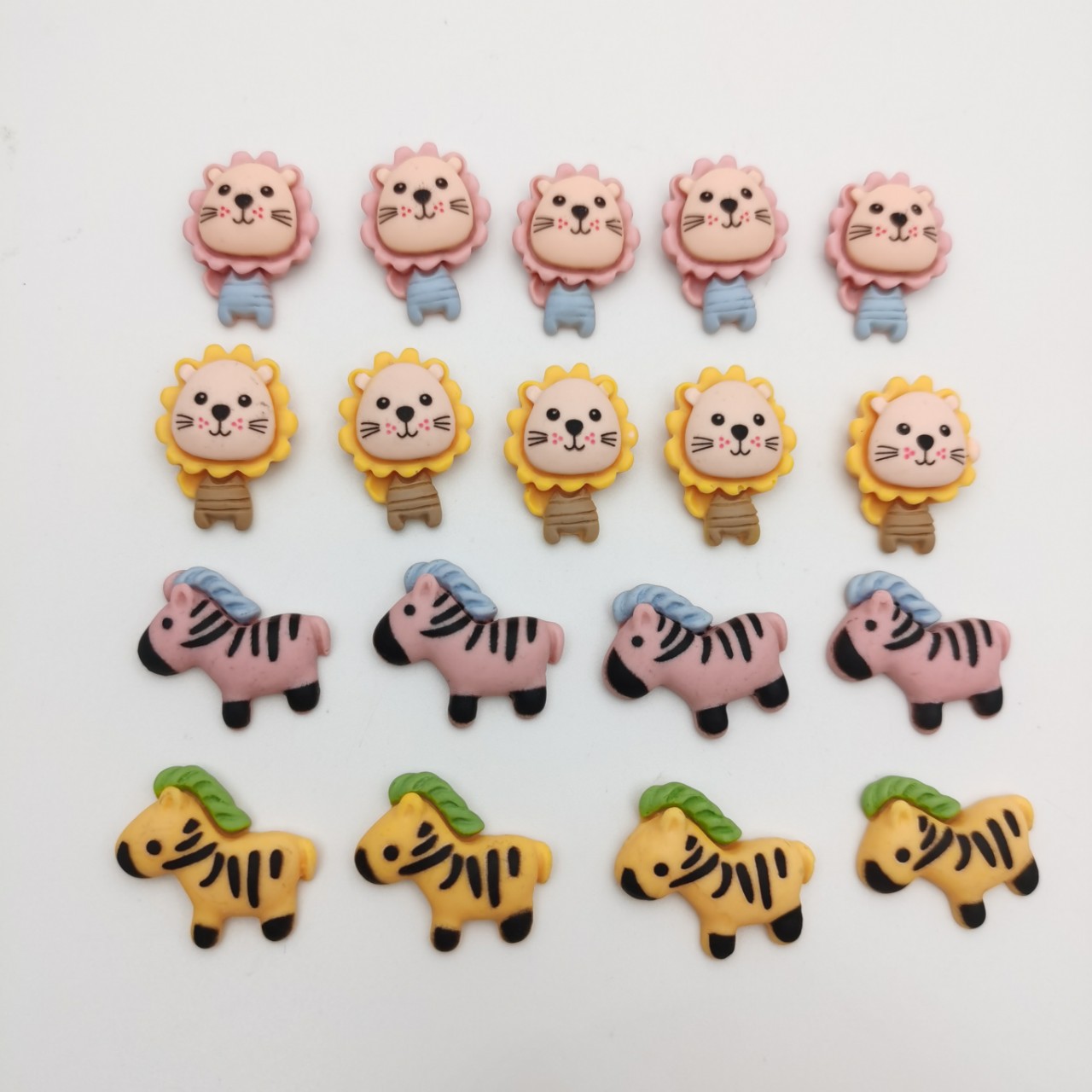 卡通獅子斑馬小馬樹脂配件diy奶油膠手機殼車飾盒子頭飾品材料