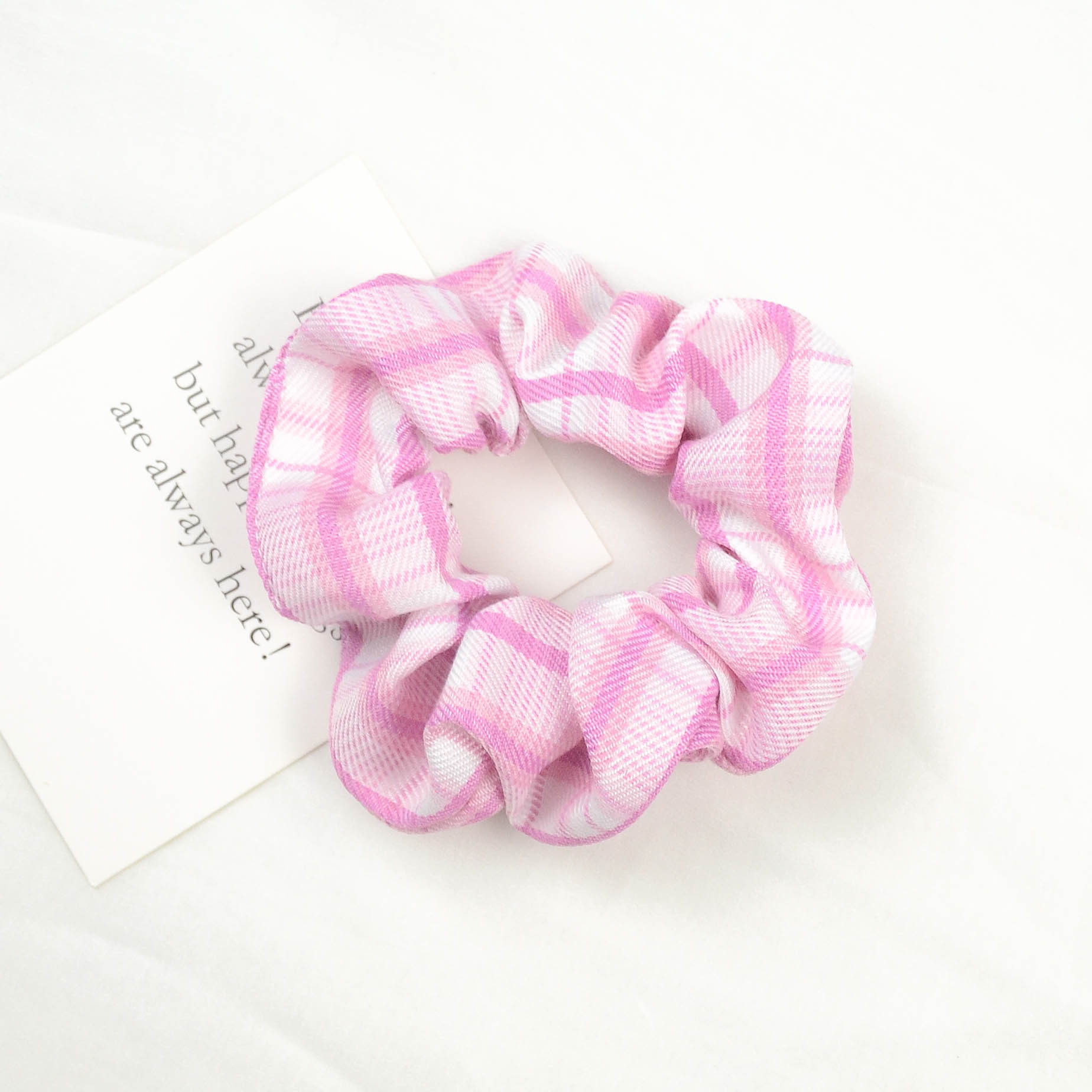 BM 29 # 핑크 흰색 격자 무늬