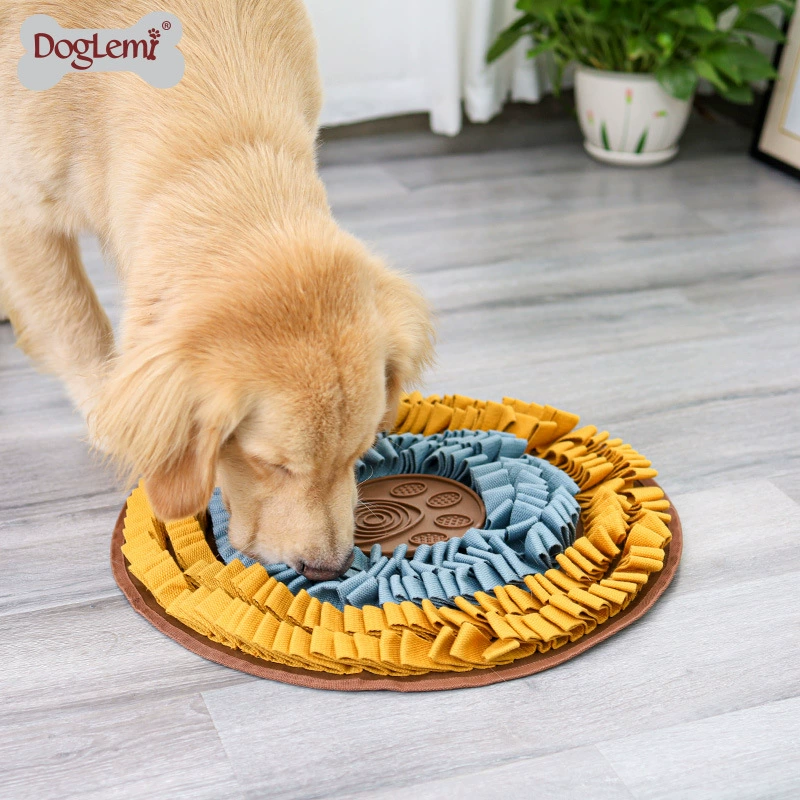 Устойчивая к укусам Подушка с запахом собаки Модернизированная хлопковая лента Одеяло с запахом домашних животных Головоломка для дрессировки собак Медленная еда Чаша для собак